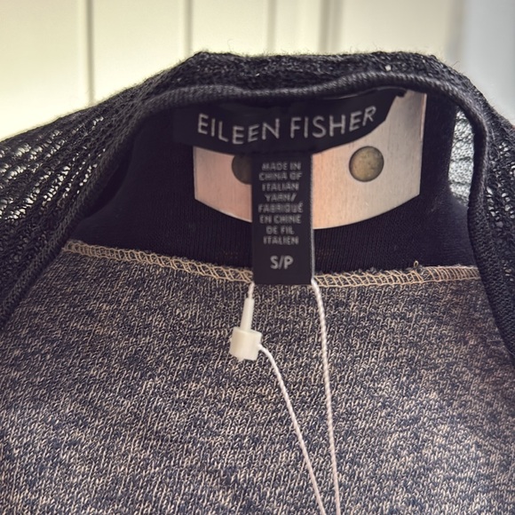 Eileen fisher hemp blend popover size S/P black new with tags high low - Picture 4 of 5